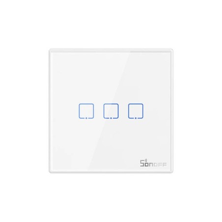 Comutator inteligent de perete wireless Sonoff T2EU3C-RF 433MHz (3 canale)