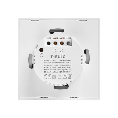 Smart Switch WiFi + RF 433 Sonoff T1 EU TX (1 canal)