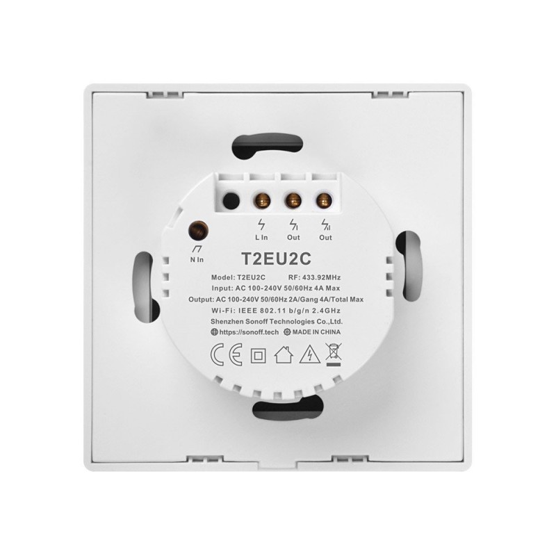 Smart Switch WiFi + RF 433 Sonoff T2 EU TX (2 canale) Smart Switch WiFi + RF 433 Sonoff T2 EU TX (2 canale)
