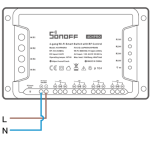 SONOFF 4CH R3 PRO – Releu SMART cu control WIFI si RF pentru 4 CANALE, NO/NC și suport pentru contact uscat, DIY