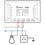 SONOFF 4CH R3 PRO – Releu SMART cu control WIFI si RF pentru 4 CANALE, NO/NC și suport pentru contact uscat, DIY
