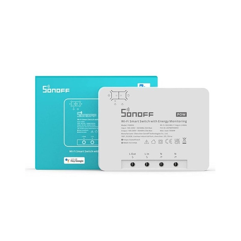 Sonoff POW R3 – releu smart 1 canal wifi, monitorizare consum, 25A