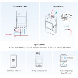 Sonoff TH ELITE – Switch Smart de monitorizare temperatura si umiditate 16A