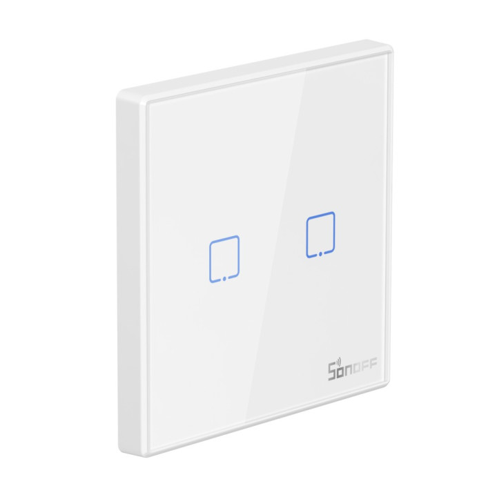SONOFF T2EU2C RF (tip 86) 433MHz – Intrerupator fără fir dublu