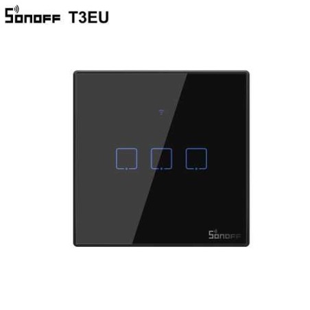 SONOFF T3EU3C-TX – ÎNTRERUPĂTOR TOUCH TRIPLU CU CONTROL WIFI SI RF