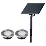Lampa de gazon solara Sylvania Gizmo, 4000K, 2W, 56lm, IP65, 2 lampi + panou solar Lampa de gazon solara Sylvania Gizmo, 4000K, 2W, 56lm, IP65, 2 lampi + panou solar