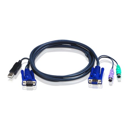 Cablu combinat special KVM, PS/2/USB/VGA 1.8m, Aten