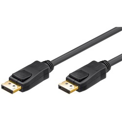 Cablu Displayport 1.2 tata - Displayport tata Goobay, conectori auriti, 5m, negru