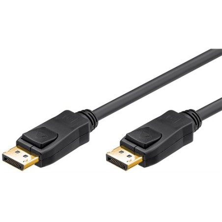 Cablu Displayport 1.2 tata - Displayport tata Goobay, conectori auriti, 5m, negru