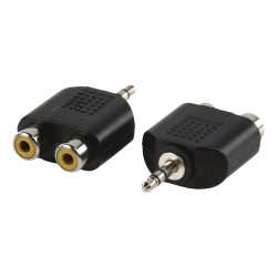 Adaptor JACK STEREO 3.5mm tata - 2 X RCA mama, set 12 blistere, Well