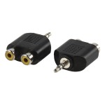 Adaptor JACK STEREO 3.5mm tata - 2 X RCA mama, set 12 blistere, Well