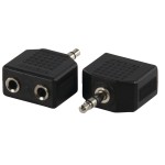 Adaptor JACK STEREO 3.5mm tata - 2 X JACK STEREO 3.5 mm mama, set 12 blistere, Well Adaptor JACK STEREO 3.5mm tata - 2 X JACK STEREO 3.5 mm mama, set 12 blistere, Well