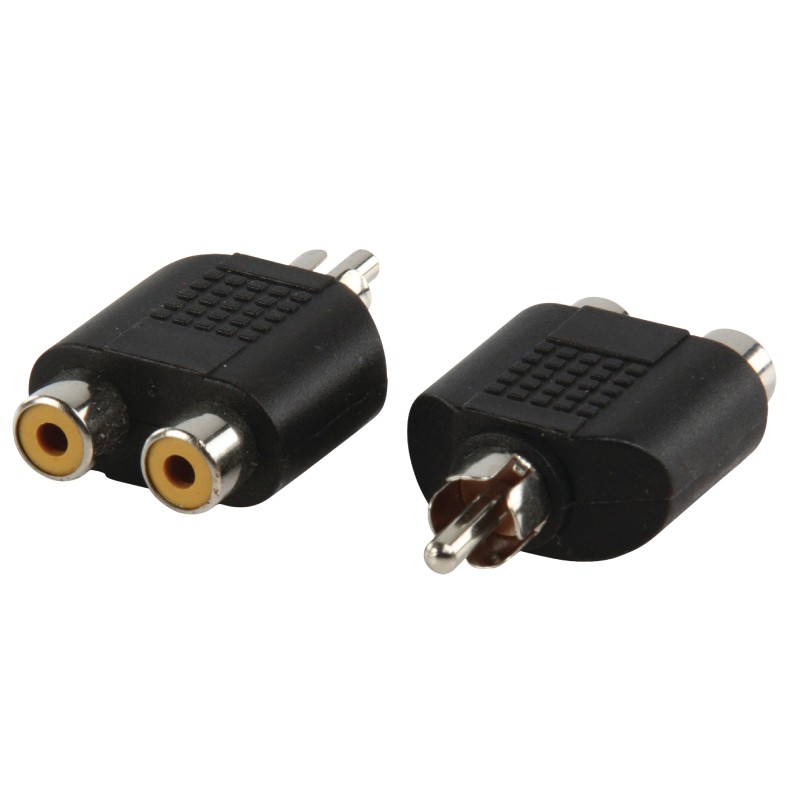 Adaptor RCA tata - 2 x RCA mama, set 12 blistere, Well Adaptor RCA tata - 2 x RCA mama, set 12 blistere, Well