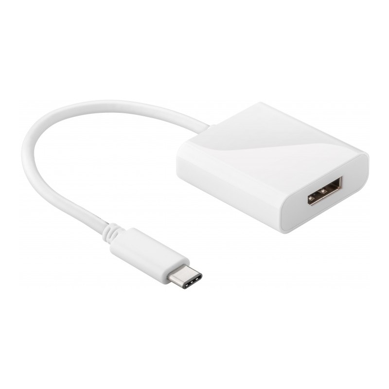 Adaptor DisplayPort mama - USB-C tata 0.2m alb, Goobay