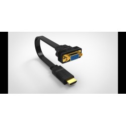 Cablu adaptor HDMI la VGA 15cm, Well