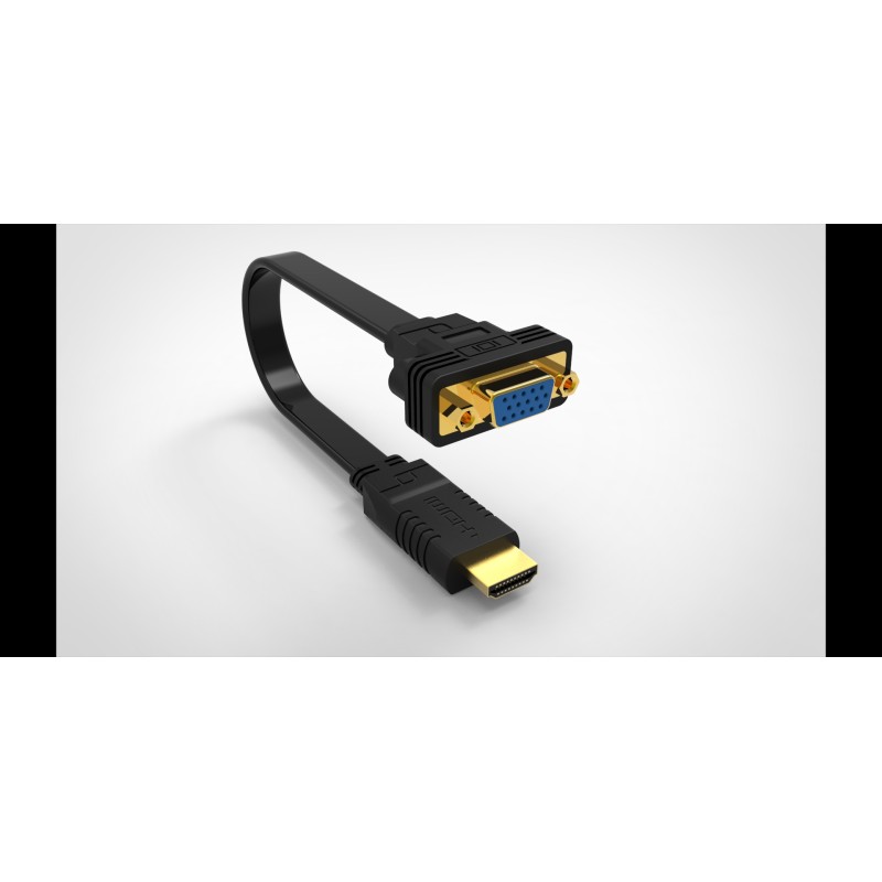 Cablu adaptor HDMI la VGA 15cm, Well