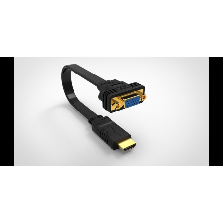 Cablu adaptor HDMI la VGA 15cm, Well