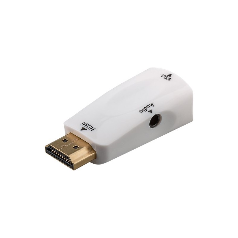 Adaptor HDMI tata - VGA mama si 3.5mm jack, Goobay Adaptor HDMI tata - VGA mama si 3.5mm jack, Goobay