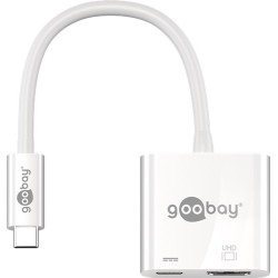 Adaptor multiport USB-C la HDMI 0.145m alb, Goobay