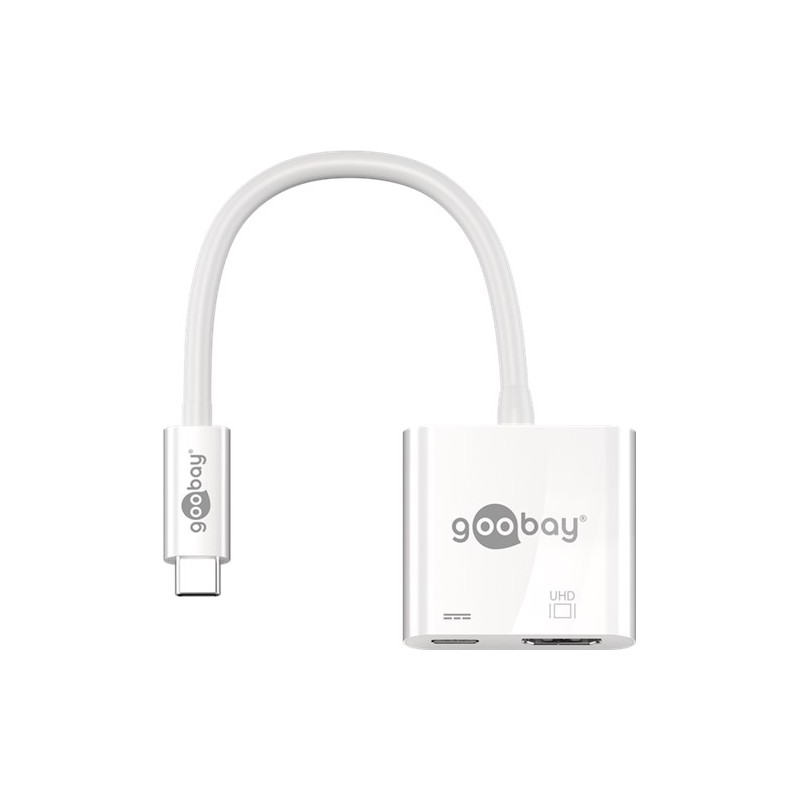 Adaptor multiport USB-C la HDMI 0.145m alb, Goobay