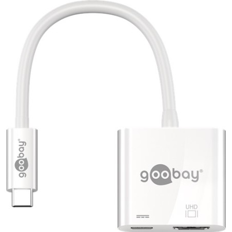 Adaptor multiport USB-C la HDMI 0.145m alb, Goobay