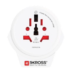 Adaptor priza universal Skross 1.500267, World la UK cu USB