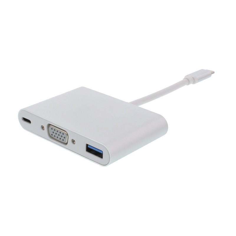 Adaptor USB-C 3.1 - VGA, USB3.0, USB-C PD Adaptor USB-C 3.1 - VGA, USB3.0, USB-C PD