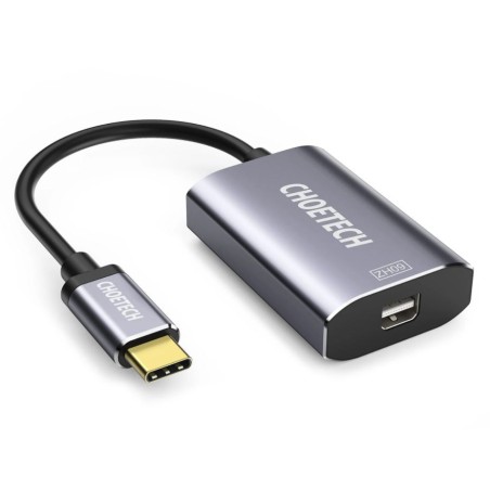 Adaptor USB-C tata - Mini Displayport mama Choetech M06, PD 60W, 4K60Hz, 0.2m, gri