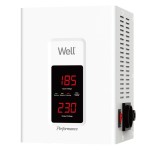 Stabilizator automat de tensiune Well Perfomance cu servo motor 1000VA/600W, alb