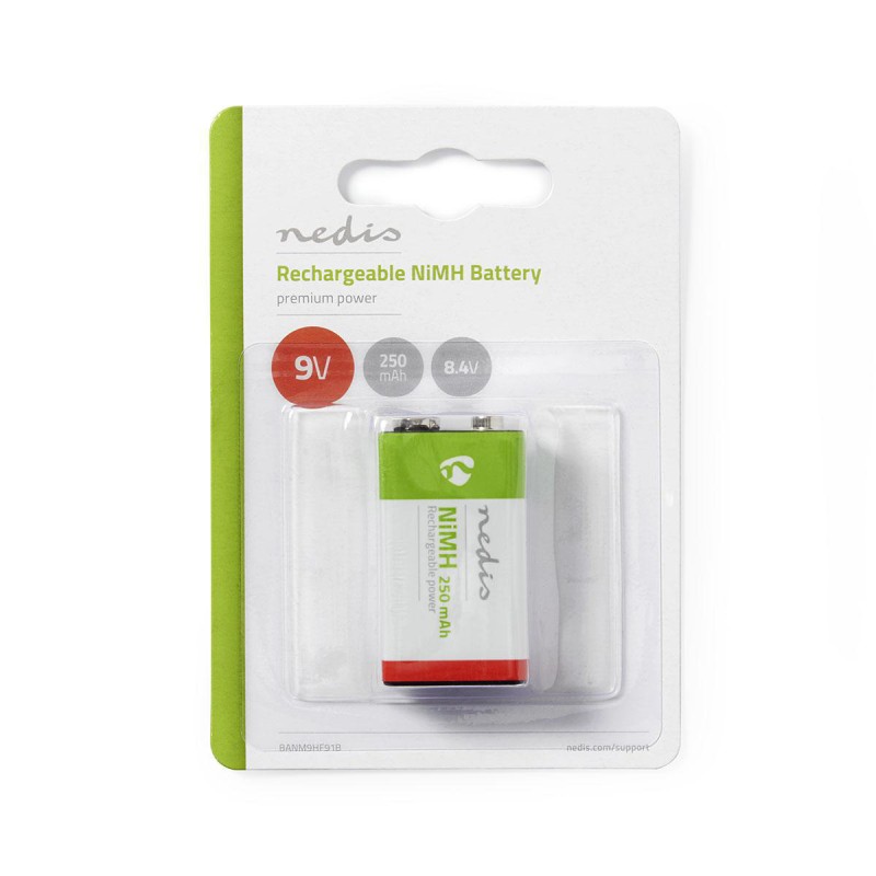 Acumulator 9V NiMH 250 mAh, 1 buc/blister, Nedis Acumulator 9V NiMH 250 mAh, 1 buc/blister, Nedis