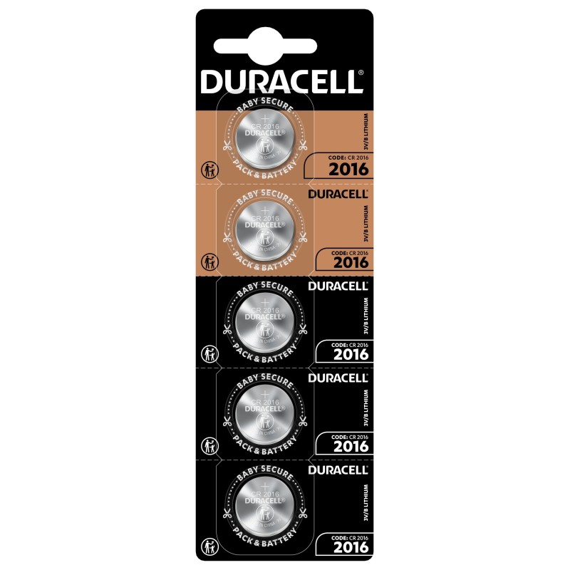 Baterie buton litiu Duracell CR2016 3V 5buc/blister