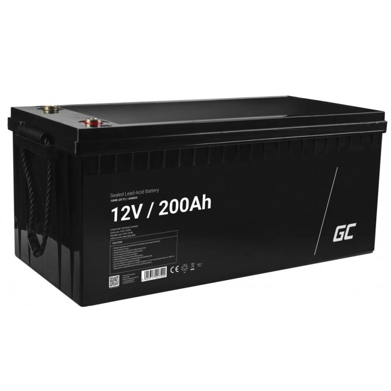Acumulator plumb acid GreenCell 12V 200AH, terminal M8, AGM33 Acumulator plumb acid GreenCell 12V 200AH, terminal M8, AGM33