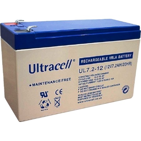 Acumulator plumb acid Ultracell 12V 7.2AH, terminal F2