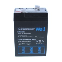 Acumulator plumb acid Well 6V 4.5AH, terminal T1