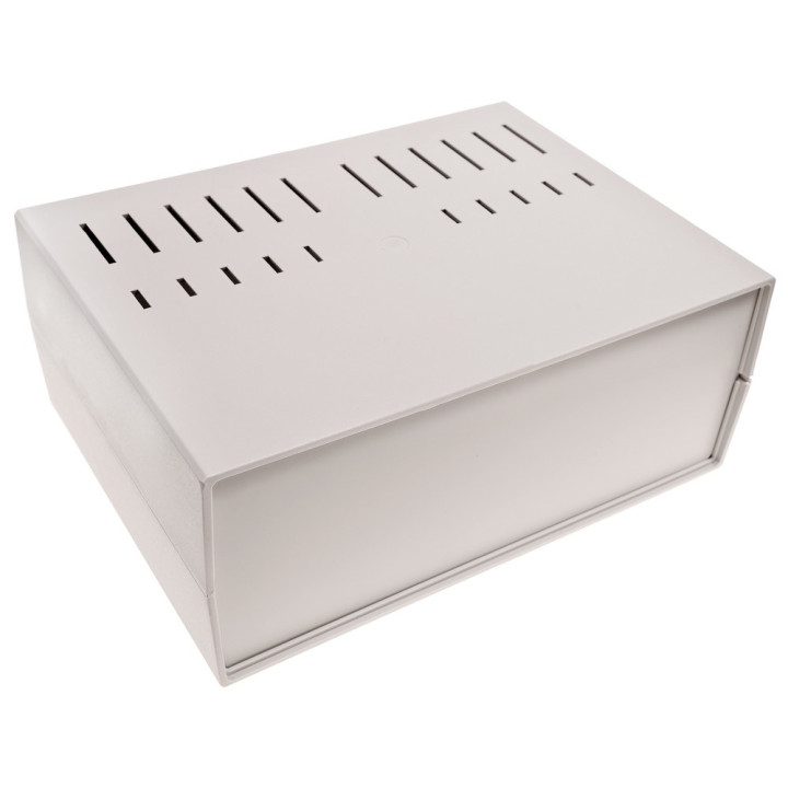 Cutii - Carcase, Carcasă cu panou ventilată X:294mm Y:217mm Z:120mm gri Z-39/J -1, dioda.ro