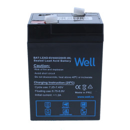 Acumulator plumb acid Well 6V 4AH, terminal T1