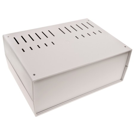 Carcasă cu panou ventilată X:294mm Y:217mm Z:120mm gri Z-39/J