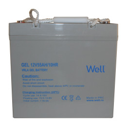 Acumulator plumb acid cu gel Well 12V 55AH, terminal M8