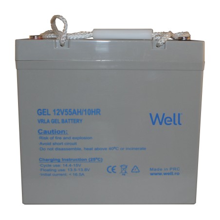 Acumulator plumb acid cu gel Well 12V 55AH, terminal M8