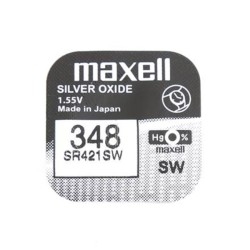 Baterie ceas Maxell SR421SW V348 1.55V, oxid de argint, 10buc/cutie
