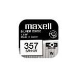 Baterie ceas Maxell SR44W V357 AG13 1.55V, oxid de argint, 10buc/cutie
