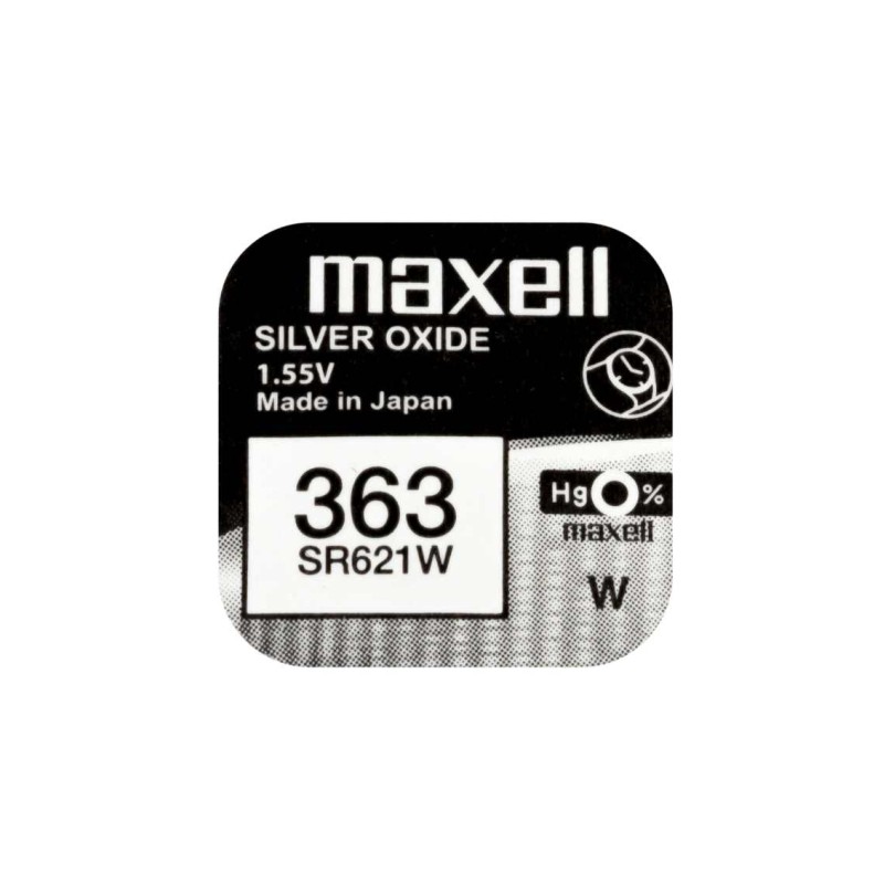 Baterie ceas Maxell SR621W V363 1.55V, oxid de argint, 10buc/cutie