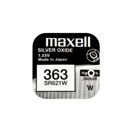 Baterie ceas Maxell SR621W V363 1.55V, oxid de argint, 10buc/cutie