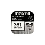 Baterie ceas Maxell SR721W V361 SR58 1.55V, oxid de argint, 10buc/cutie