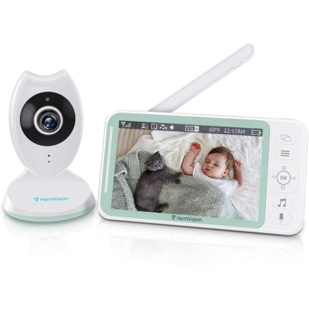 Baby monitor Heimvision HM132, 4.3", 480p, VOX, alb