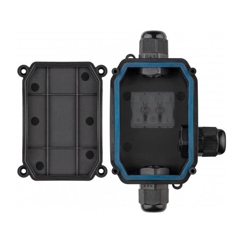 caseta de protectie ip66 cu terminale cu surub pg9, goobay