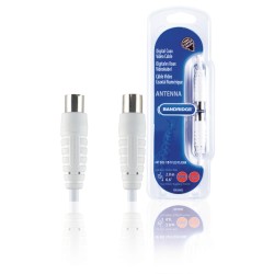 cablu coaxial tata - coaxial mama 2.0m 100db alb, bandridge