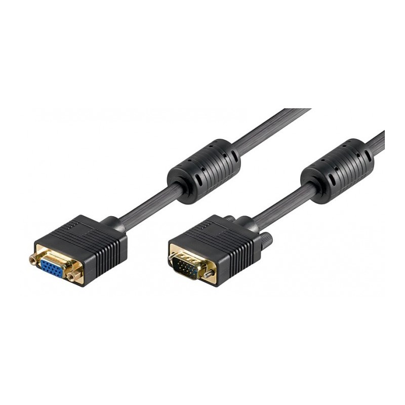 cablu extensie monitor vga tata - vga mama, svga, 2m, goobay