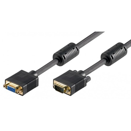 cablu extensie monitor vga tata - vga mama, svga, 2m, goobay