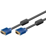 cablu extensie monitor vga tata - vga mama, dublu ecranat, 5m, goobay
